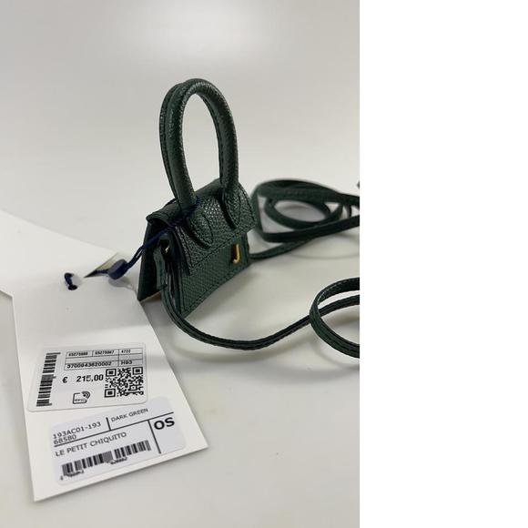 🎉HP!🥳 Le Petit Chiquito Micro Dark Green Logo Blogger Necklace Purse D891 - Picture 4 of 12